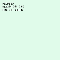 #E0FBEA - Hint of Green Color Image