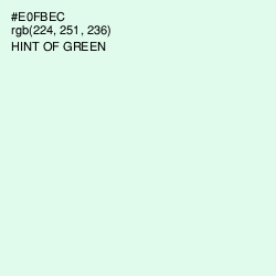 #E0FBEC - Hint of Green Color Image