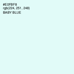 #E0FBF8 - Baby Blue Color Image