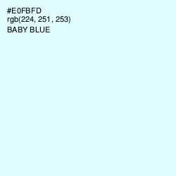 #E0FBFD - Baby Blue Color Image