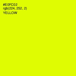 #E0FC02 - Yellow Color Image