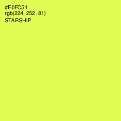 #E0FC51 - Starship Color Image