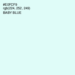 #E0FCF9 - Baby Blue Color Image