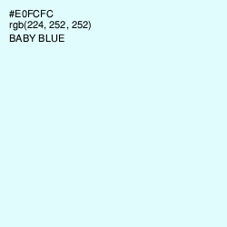 #E0FCFC - Baby Blue Color Image