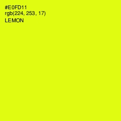 #E0FD11 - Lemon Color Image