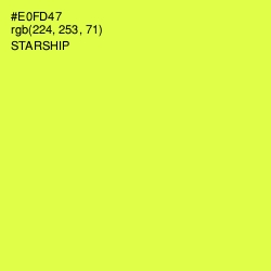 #E0FD47 - Starship Color Image