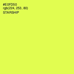 #E0FD50 - Starship Color Image