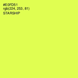 #E0FD51 - Starship Color Image