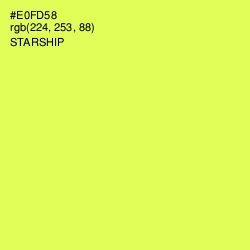 #E0FD58 - Starship Color Image