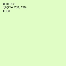 #E0FDC6 - Tusk Color Image