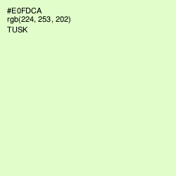 #E0FDCA - Tusk Color Image