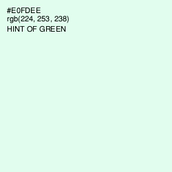 #E0FDEE - Hint of Green Color Image