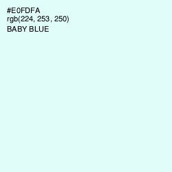 #E0FDFA - Baby Blue Color Image