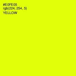 #E0FE05 - Yellow Color Image