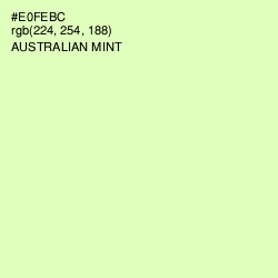 #E0FEBC - Australian Mint Color Image
