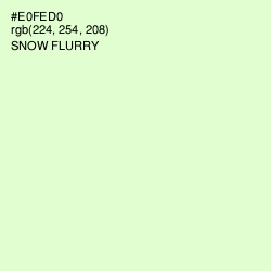 #E0FED0 - Snow Flurry Color Image