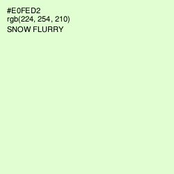 #E0FED2 - Snow Flurry Color Image