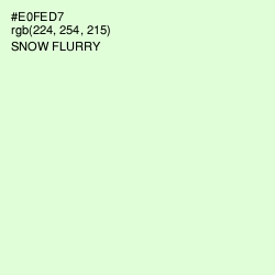 #E0FED7 - Snow Flurry Color Image