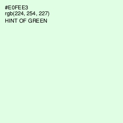 #E0FEE3 - Hint of Green Color Image