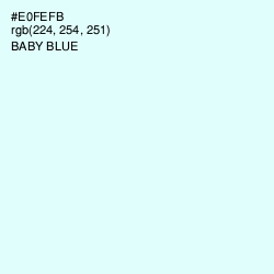 #E0FEFB - Baby Blue Color Image