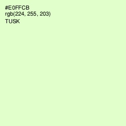 #E0FFCB - Tusk Color Image
