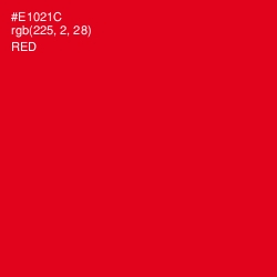 #E1021C - Red Color Image