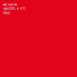 #E1041B - Red Color Image