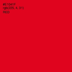 #E1041F - Red Color Image