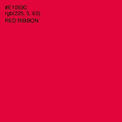 #E1053C - Red Ribbon Color Image