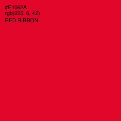 #E1062A - Red Ribbon Color Image