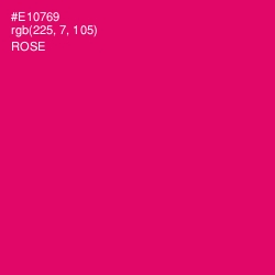 #E10769 - Rose Color Image