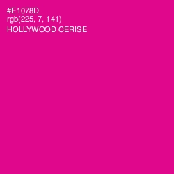 #E1078D - Hollywood Cerise Color Image