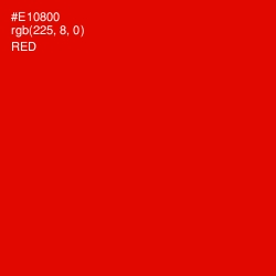 #E10800 - Red Color Image