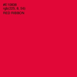 #E10838 - Red Ribbon Color Image