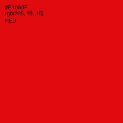 #E10A0F - Red Color Image