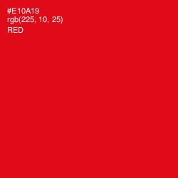 #E10A19 - Red Color Image