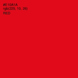 #E10A1A - Red Color Image