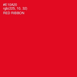 #E10A20 - Red Ribbon Color Image