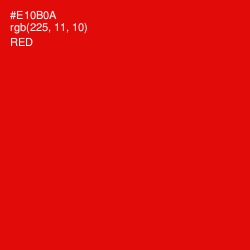 #E10B0A - Red Color Image
