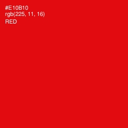 #E10B10 - Red Color Image