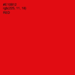 #E10B12 - Red Color Image