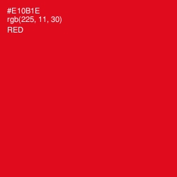 #E10B1E - Red Color Image