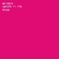 #E10B74 - Rose Color Image