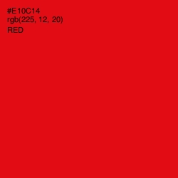 #E10C14 - Red Color Image