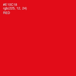 #E10C18 - Red Color Image