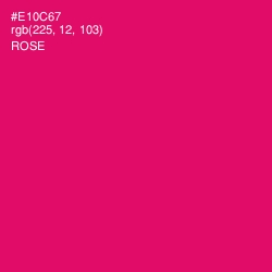 #E10C67 - Rose Color Image