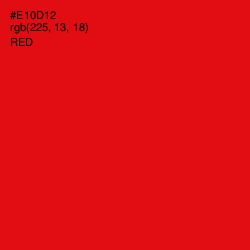 #E10D12 - Red Color Image