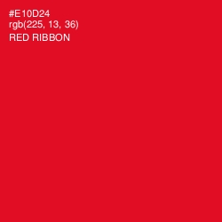 #E10D24 - Red Ribbon Color Image