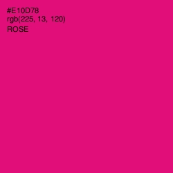 #E10D78 - Rose Color Image