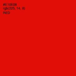 #E10E08 - Red Color Image